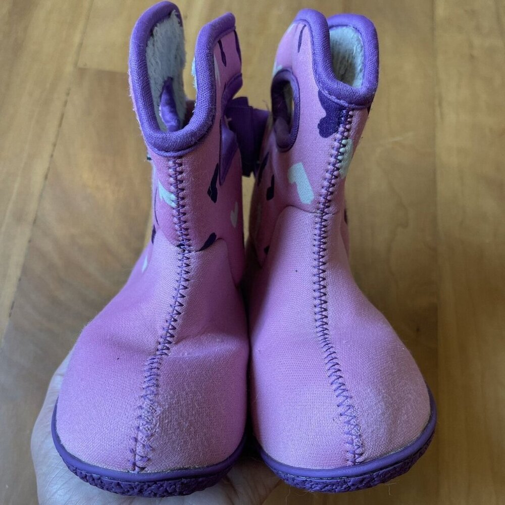 Bogs Baby Heart Print Waterproof Insulated Boots Size 10